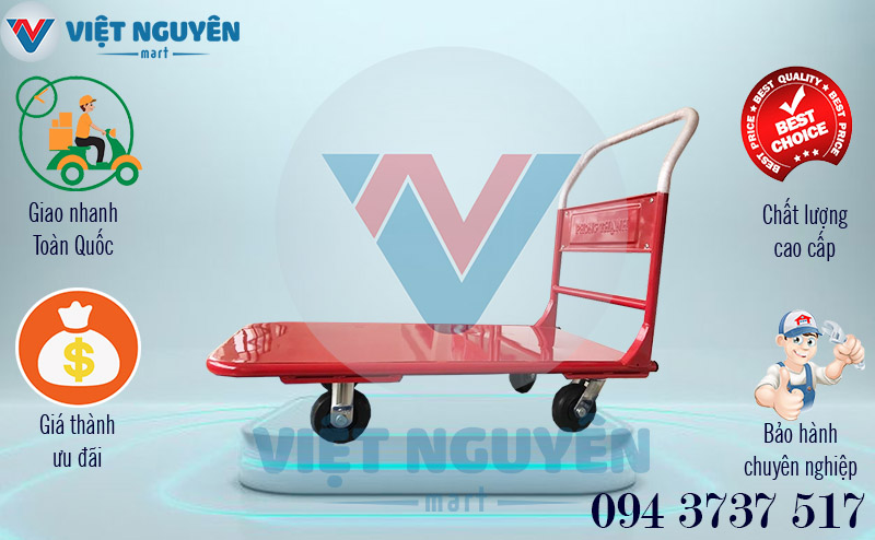 Ưu điểm khi mua xe đẩy hàng 4 bánh 300kg Phong Thạnh XTH 130T tay cố định tại Việt Nguyên Ưu điểm khi mua xe đẩy hàng 4 bánh 300kg Phong Thạnh XTH 130T tay cố định tại Việt Nguyên