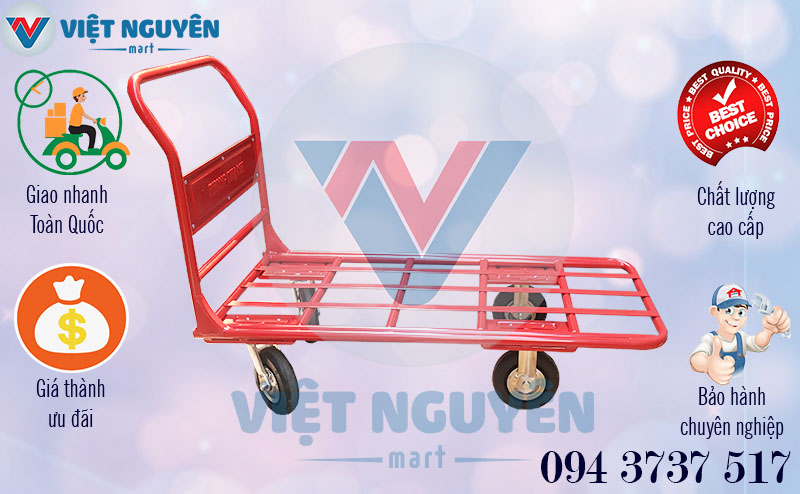 Chính sách quyền lợi khách hàng xe đẩy hàng 4 bánh Phong Thạnh XTH 200L 500kg