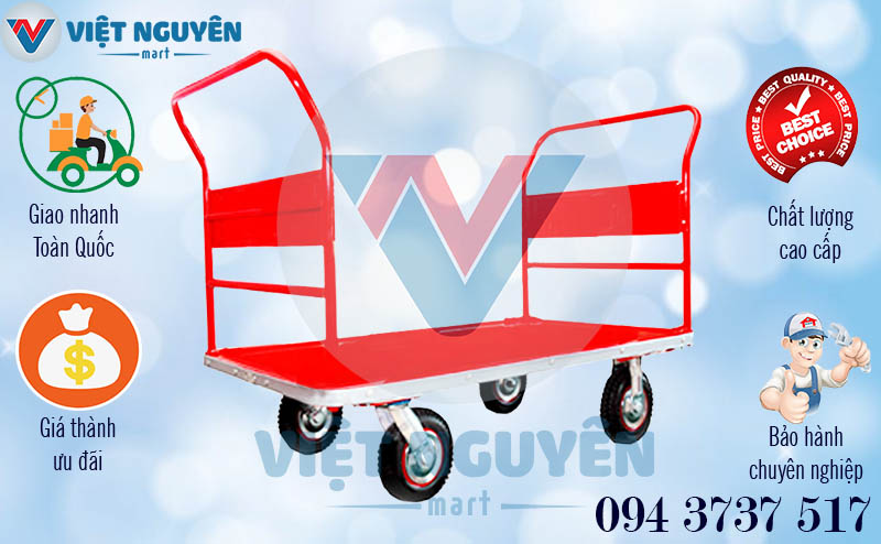 Quyền lợi khách hàng xe đẩy 4 bánh 2 tay kéo 600kg Phong Thạnh XTH 250S2