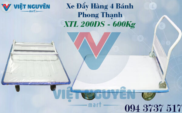 Xe đẩy hàng 4 bánh 600Kg Phong Thạnh XTL 200DS