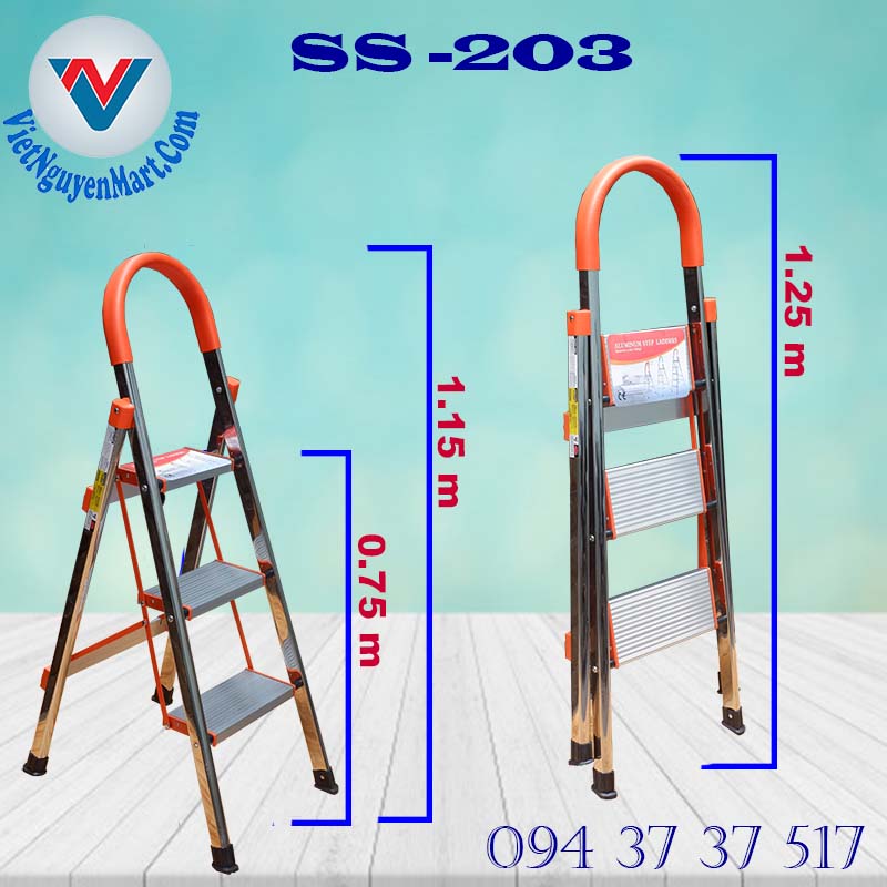 thang nhôm ghế SS -203 giá rẻ giao nhanh 2h
