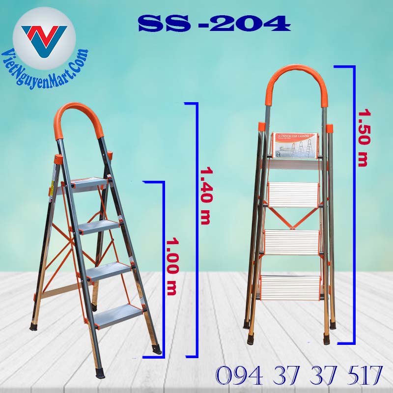 thang nhôm ghế SS -204 giá rẻ giao nhanh 2h