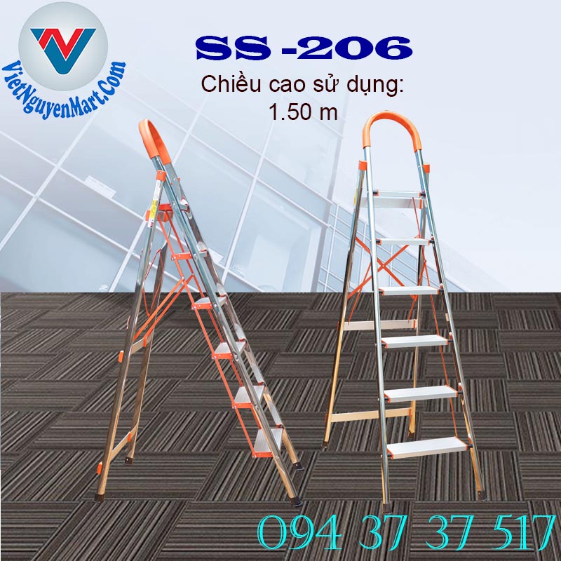 Thang nhôm ghế SS -206 Nhật Bản cao cấp giá rẻ giao nhanh