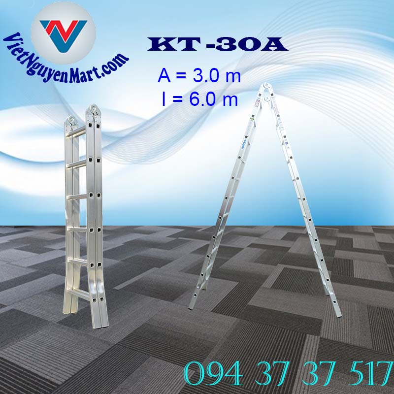 Thang nhôm khóa tự động chữ A Kagami Nhật Bản KT -30A