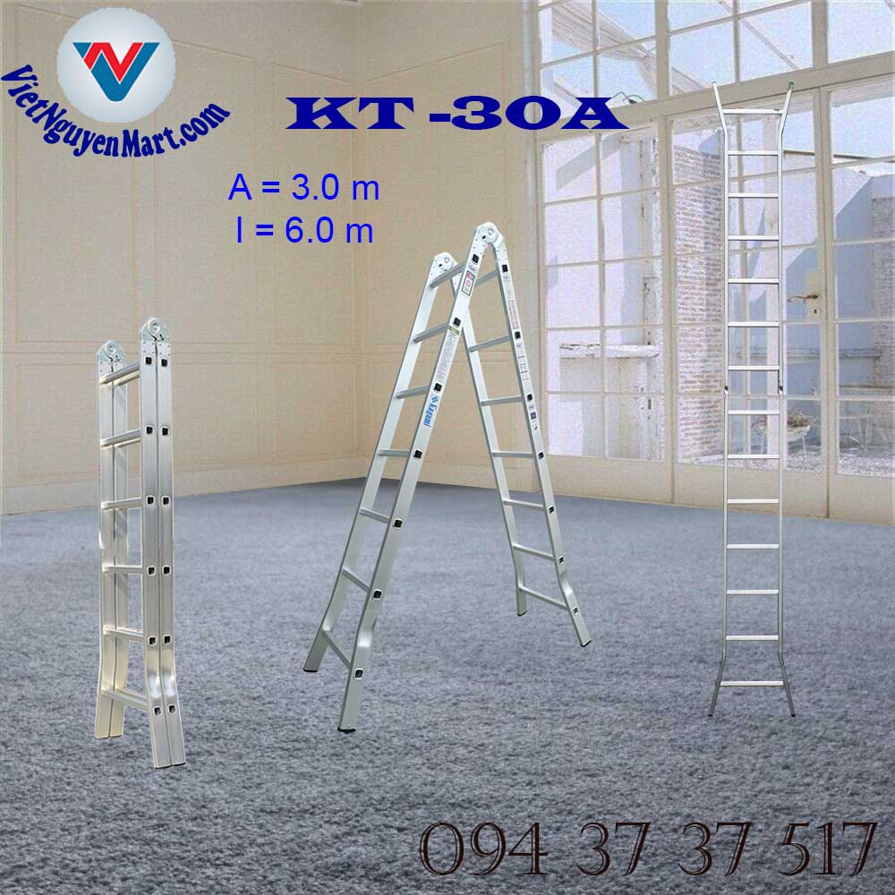 Thang nhôm Kagami khóa tự động KT -30A đa năng