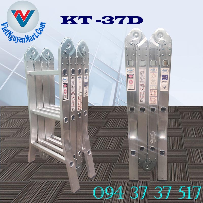 thang nhôm gấp xếp 4 đoạn Kagami Nhật Bản đa năng 3.7m mẫu KT -37D tại Hồ Chí Minh