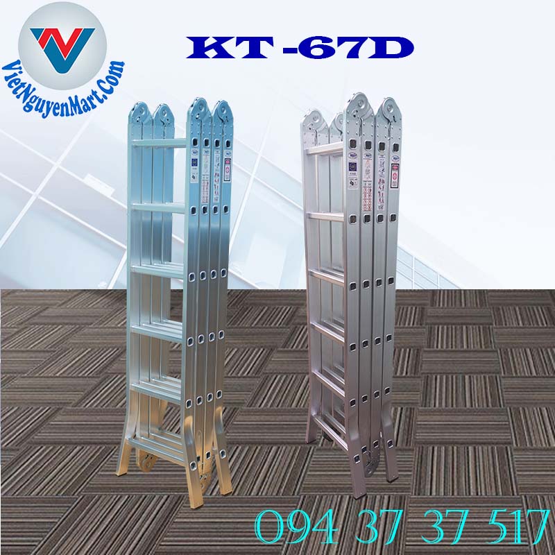 thang nhôm gấp xếp 4 đoạn Kagami Nhật Bản đa năng 6.7m mẫu KT -67D tại Hồ Chí Minh