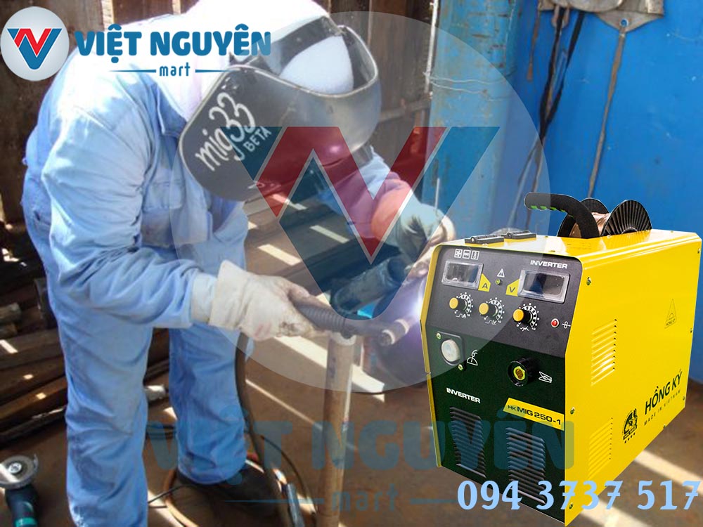 Tiện ích máy hàn điện tử Hồng Ký HK MIG 250-1 tiết kiệm điện năng giá tốt