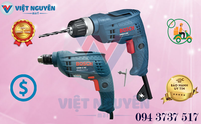 Quyền lợi khách hàng máy khoan điện Bosch GBM 6RE đa năng