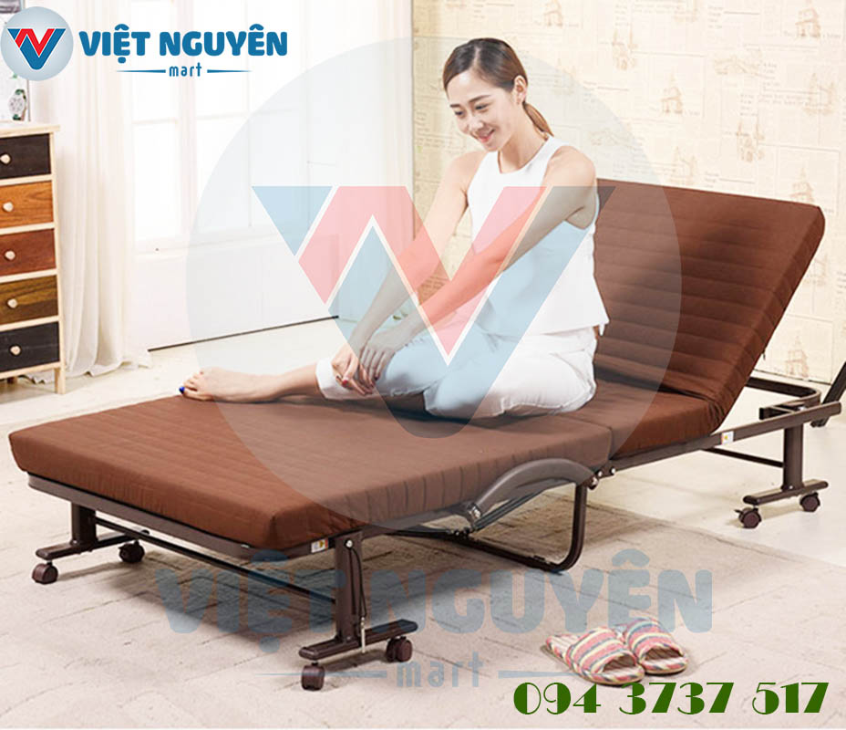 Giường gấp VN-HQ120 đa năng, dùng đọc sách, xem phim, nghe nhạc, thư giãn