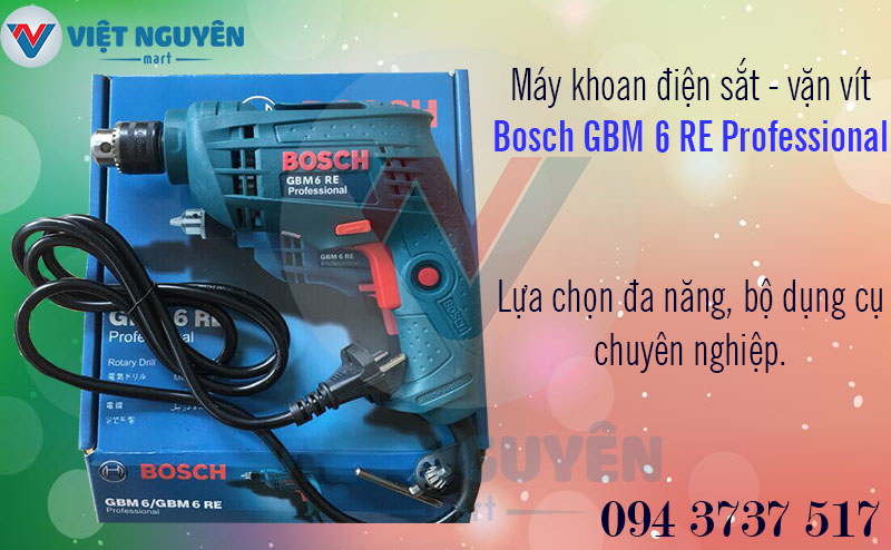 Máy Khoan Sắt Điện Bosch GBM 6RE Professional 350W