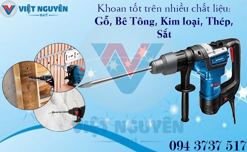 Tiện ích máy khoan búa bê tông điện Bosch GBH 5-40D Professional đa năng