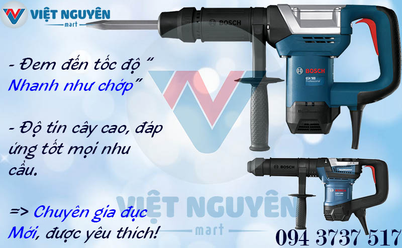 Ưu điểm nổi bật chỉ có tại dòng máy đục phá bê tông Bosch GSH 500