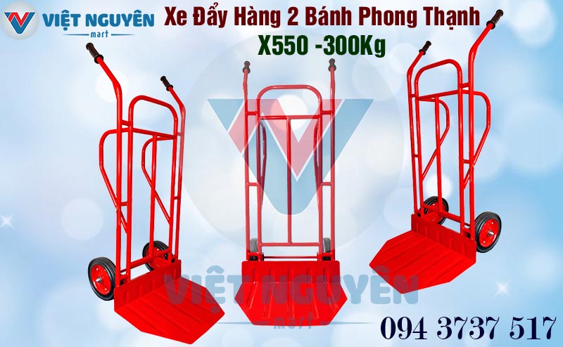 Xe Đẩy Hàng 2 Bánh 300Kg Phong Thạnh X550 Chính Hãng