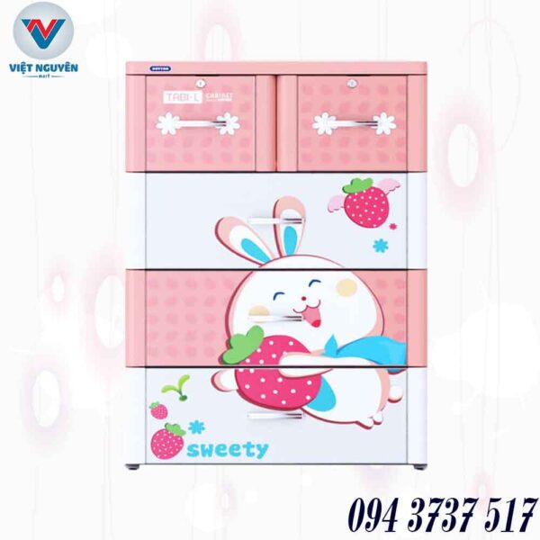 tủ nhựa Duy Tân Tabi L 4N 4 tầng 5 ngăn chính hãng