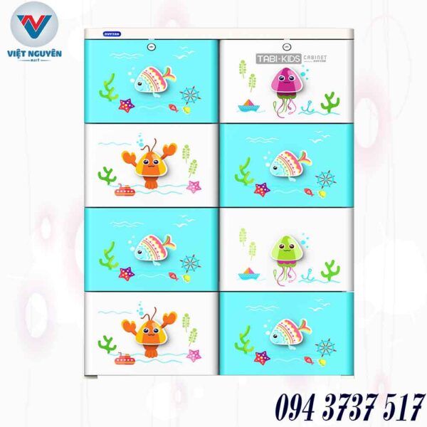 Tủ nhựa Duy Tân TABI Kids 4N ( 4 tầng 8 ngăn) chính hãng