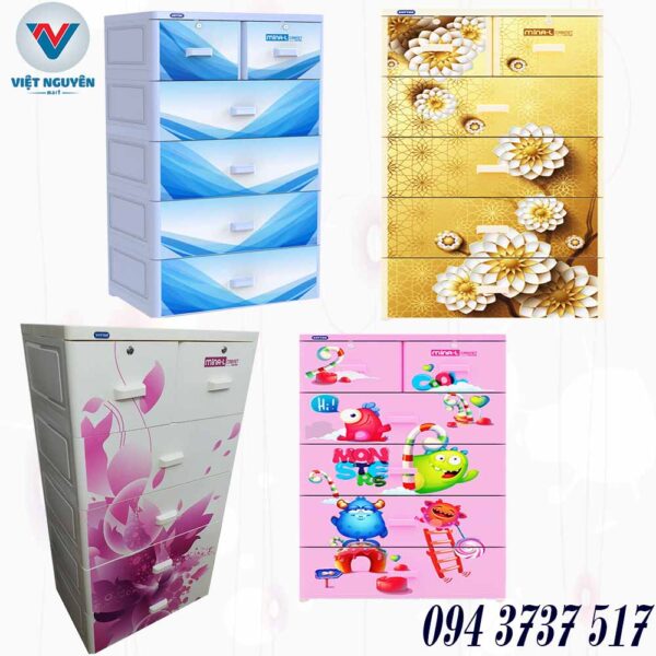 Đại lý tủ nhựa Duy Tân Mina L 5N 5 tầng 6 ngăn chính hãng giá tốt