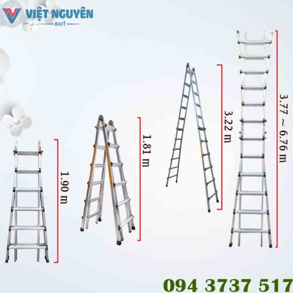 Thông số kỹ thuật thang nhôm Hàn Quốc Poongsan PS 46