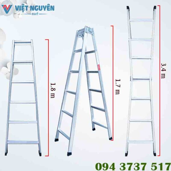 Thông số kỹ thuật thang nhôm chữ A Poongsan Hàn Quốc PS 2060