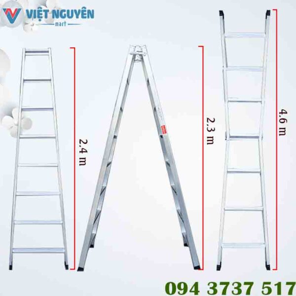 Thông số kỹ thuật thang nhôm chữ A Poongsan Hàn Quốc PS 2080