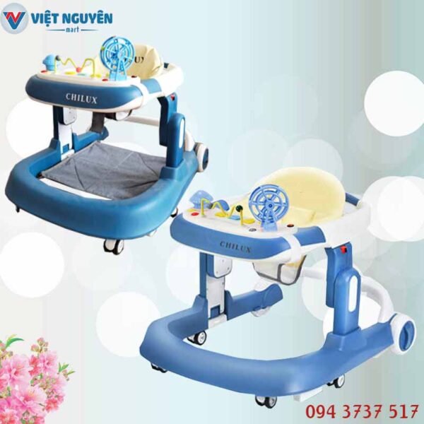 Đại lý xe tập đi cho bé 6 -18 tháng tuổi Chilux Walk S Xanh dương chính hãng