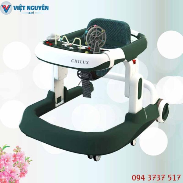 Xe Tập Đi Cho Bé Chilux Walk S Xanh Rêu Trẻ Từ 6-18 Tháng Tuổi