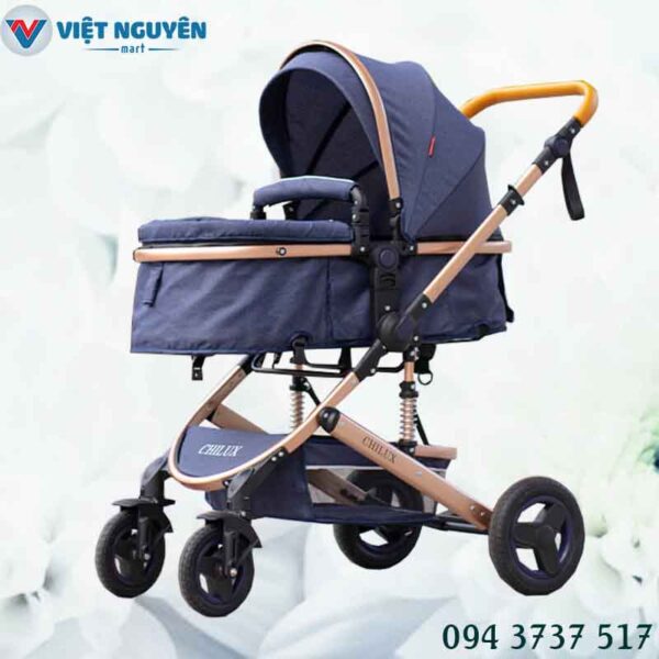 Đại lý xe đẩy em bé Chilux màu xanh dương giá tốt tại Thành Phố Hồ Chí Minh