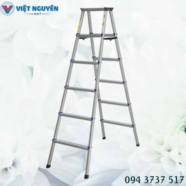 Thang Nhôm Chữ A Mitrita 6 Bậc 1m75 MTA06 Mâm Trắng Nhỏ