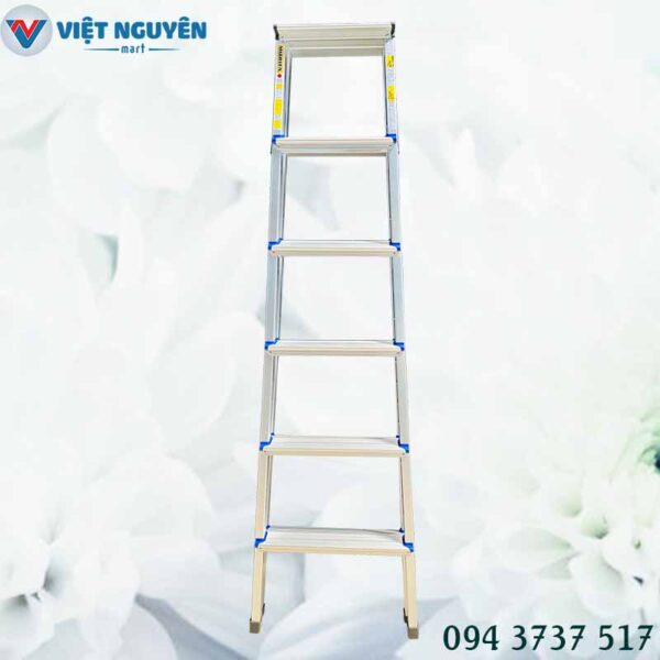 Đại lý thang nhôm chữ A 6 bậc mâm trắng nhỏ 1m75 Mitrita MTA06 chính hãng
