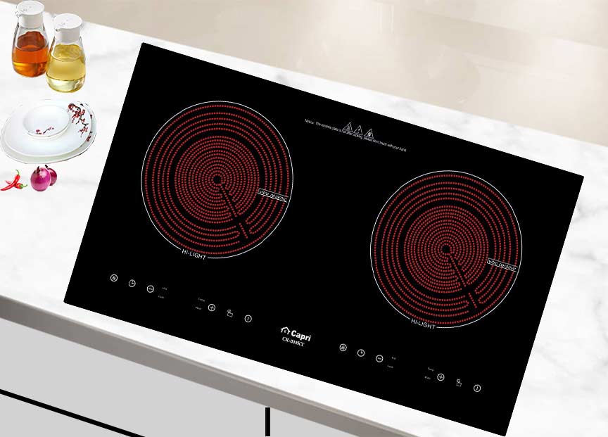 Bếp Hồng Ngoại Âm 2 Vùng Nấu Capri CR-809KT